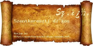 Szentkereszti Ákos névjegykártya