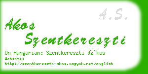 akos szentkereszti business card